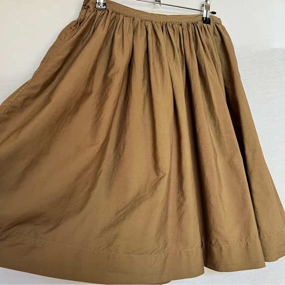 United Colors Of Benetton 100% Cotton Brown Full Skirt - Picture 3 of 9